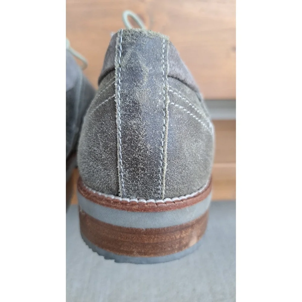 Ben Sherman Men's Grey Suede Wingtip Oxford Dress Shoes Size 13